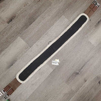 SMx Combo: Nylon Web, Velcro Neoprene & Fleece Liner, 2x els, D ring *gc, clean, clumpy, hair, thins edges, older
