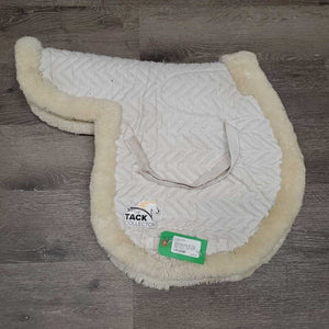 Sheepskin Fitted Hunter Saddle Pad *gc, clumpy, dingy, pilly, mnr hair, puckers, threads