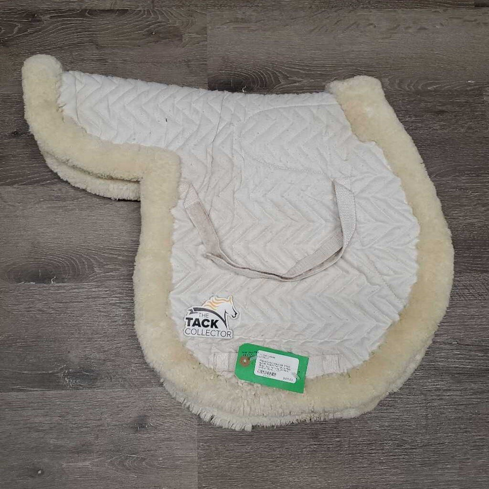 Sheepskin Fitted Hunter Saddle Pad *gc, clumpy, dingy, pilly, mnr hair, puckers, threads