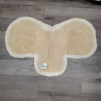 Sheepskin Fitted Hunter Saddle Pad *gc, clumpy, dingy, pilly, mnr hair, puckers, threads
