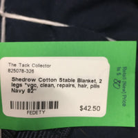Cotton Stable Sheet, 2 legs *vgc, clean, repairs, hair, pills
