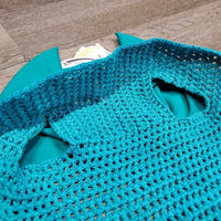 Crochet Fly Veil Ear Bonnet, 2x bling, 1x piping *vgc/xc, mnr stains
