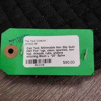 Shimmable Non Slip Quilt Half Pad *vgc, clean, sparkles, mnr hair, threads, rubs, undone stitching
