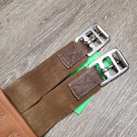 Padded Synthetic Leather Girth, 1x Els *vgc, clean, mnr rubs & stains
