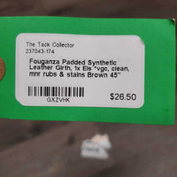 Padded Synthetic Leather Girth, 1x Els *vgc, clean, mnr rubs & stains
