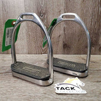 Fine Hvy Stirrup Irons, Sprenger Black Grips *vgc, clean & dusty, mnr scratches, too big grips
