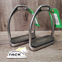 Fine Hvy Stirrup Irons, Sprenger Black Grips *vgc, clean & dusty, mnr scratches, too big grips
