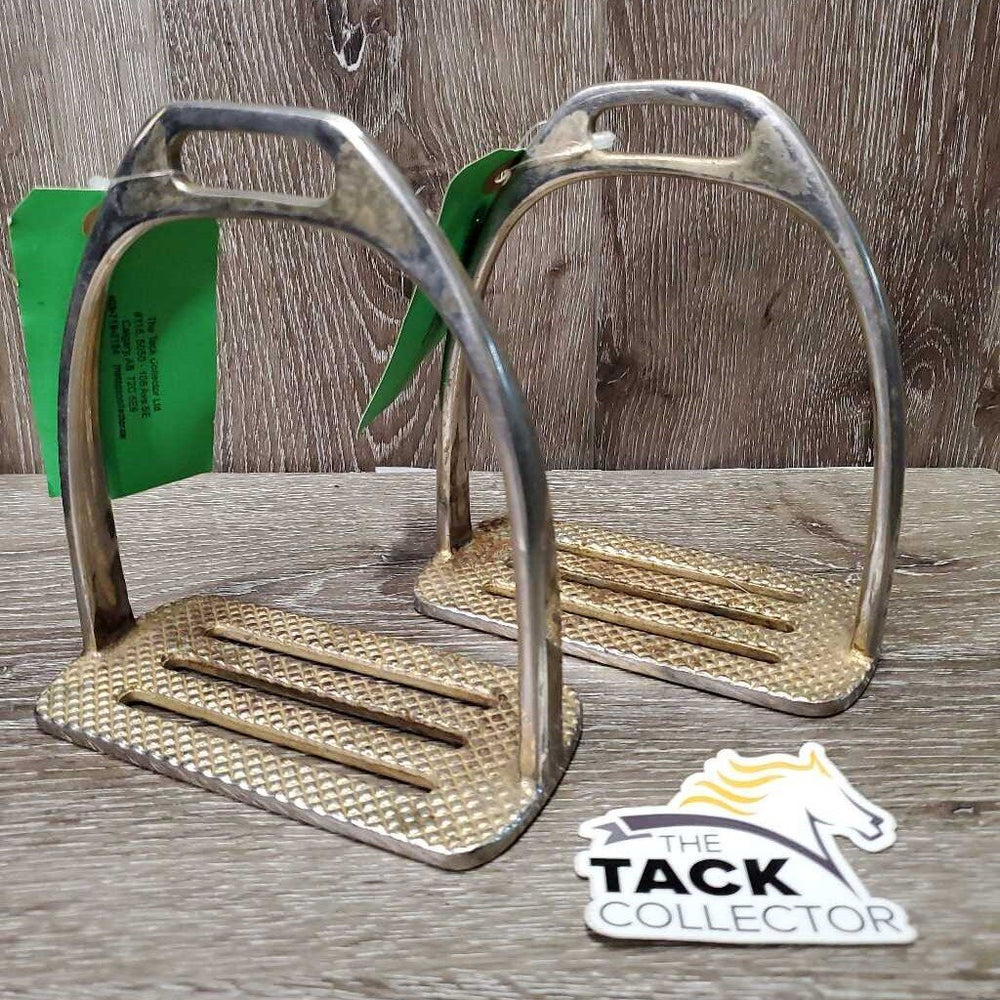 Pr Wide Base Aussie Stirrup Irons *gc, v.rusty, scuffs, clean, stains & scratches