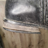 Dressage Boots, aftermarket zips *gc, rubs, stiff zips, scuffs, scrapes, curled inner seams, unglued heel
