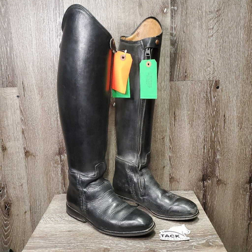Dressage Boots, aftermarket zips *gc, rubs, stiff zips, scuffs, scrapes, curled inner seams, unglued heel