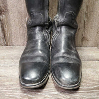Dressage Boots, aftermarket zips *gc, rubs, stiff zips, scuffs, scrapes, curled inner seams, unglued heel

