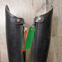 Dressage Boots, aftermarket zips *gc, rubs, stiff zips, scuffs, scrapes, curled inner seams, unglued heel