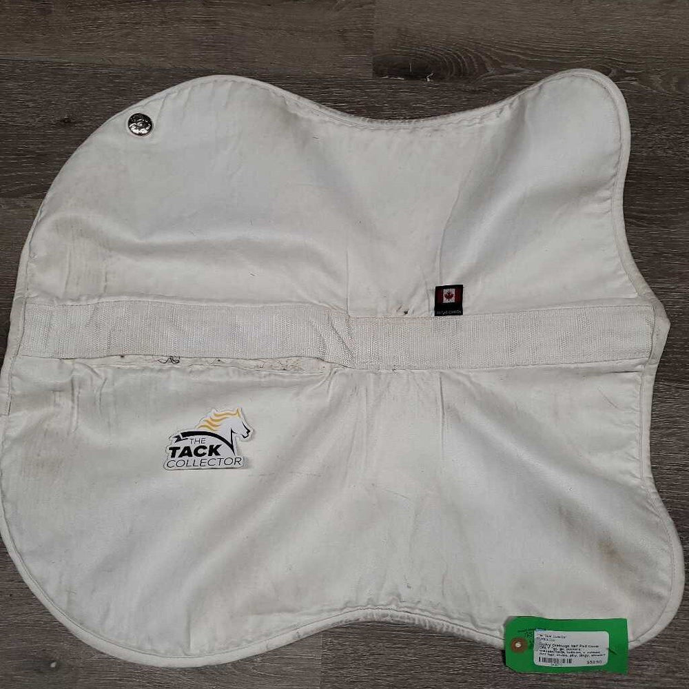 Dressage Half Pad Cover ONLY *gc, gc, puckers, creases/folds, bubbles, v. rubbed, mnr hair, stains, pilly, dingy, shrunk?