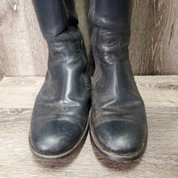 Pr Dress Boots, zips, bling, 1 Orange Ariat Form, widened *vgc/gc, mnr dirt, rubs, scuffs, stiff zips & missing bling, v.worn heels