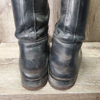 Pr Dress Boots, zips, bling, 1 Orange Ariat Form, widened *vgc/gc, mnr dirt, rubs, scuffs, stiff zips & missing bling, v.worn heels
