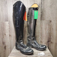 Dressage Boots, zips *gc/fair, v.scraped, stains, dirty & rubbed, older, stiff zips
