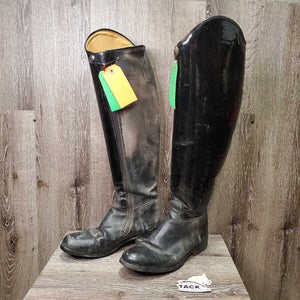 Dressage Boots, zips *gc/fair, v.scraped, stains, dirty & rubbed, older, stiff zips