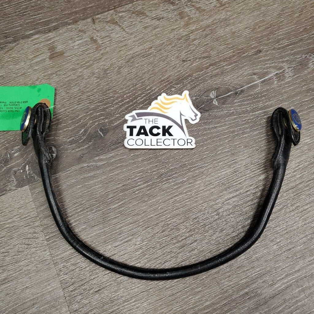U Shaped Rolled Leather Browband, snap ends *vgc, mnr dirt, rubs & creases