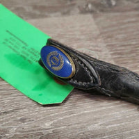 U Shaped Rolled Leather Browband, snap ends *vgc, mnr dirt, rubs & creases
