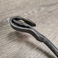 U Shaped Rolled Leather Browband, snap ends *vgc, mnr dirt, rubs & creases
