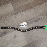 Curved Leather & Bling Browband *vgc, dirt, faded
