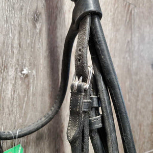 Rolled Monocrown Dressage Double Bridle, Crank *gc, dirty, rubs, faded nose