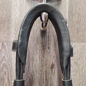 Rolled Monocrown Dressage Double Bridle, Crank *gc, dirty, rubs, faded nose