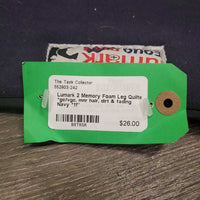 2 Memory Foam Leg Quilts *gc/vgc, mnr hair, dirt & fading
