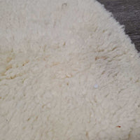 Sheepskin Quilt Half Pad *gc, clean, clumpy, dingy, stains, mnr hair, rubs, puckers
