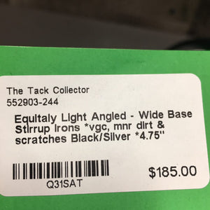 Light Angled - Wide Base Stirrup Irons *vgc, mnr dirt & scratches