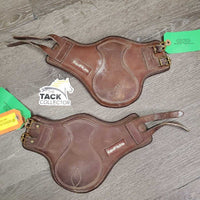 Leather Hind Boots, Buckles, Memory Foam Liners *gc, clean, residue, white film, faded, scratches, hair
