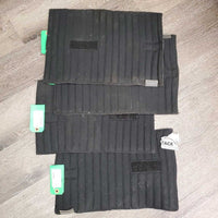 4 Mesh Leg Quilts, Quick Velcro *gc, mnr rubs, snags, hair & dirt?residue
