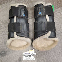 Closed Front Boots, Wool Lined, velcro *gc, v.hairy velcro, clean & dirty, hair, edge rubs, clumpy