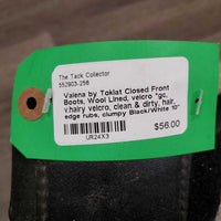 Closed Front Boots, Wool Lined, velcro *gc, v.hairy velcro, clean & dirty, hair, edge rubs, clumpy