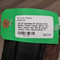 Closed Front Boots, Wool Lined, velcro *gc, v.hairy velcro, clean & dirty, hair, edge rubs, clumpy
