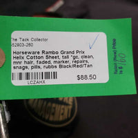 Cotton Sheet, tail *gc, clean, mnr hair, faded, marker, repairs, snags, pills, rubbs
