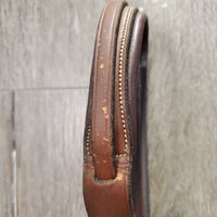 FS Rsd Padded Monocrown Figure 8 Bridle, Braided Reins *gc/vgc, clean, mnr scrapes, dings?chews, mnr rubs, dry, faded & stains, xhole, scraped/thin

