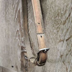 FS Rsd Padded Monocrown Figure 8 Bridle, Braided Reins *gc/vgc, clean, mnr scrapes, dings?chews, mnr rubs, dry, faded & stains, xhole, scraped/thin