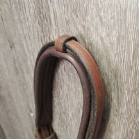 FS Rsd Padded Monocrown Figure 8 Bridle, Braided Reins *gc/vgc, clean, mnr scrapes, dings?chews, mnr rubs, dry, faded & stains, xhole, scraped/thin
