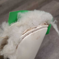 Open Front & Hind Boots, Fleece Lined, velcro *gc/fair, dirt, stains, yellowed, edges: curled, rough & thin, 1 squished