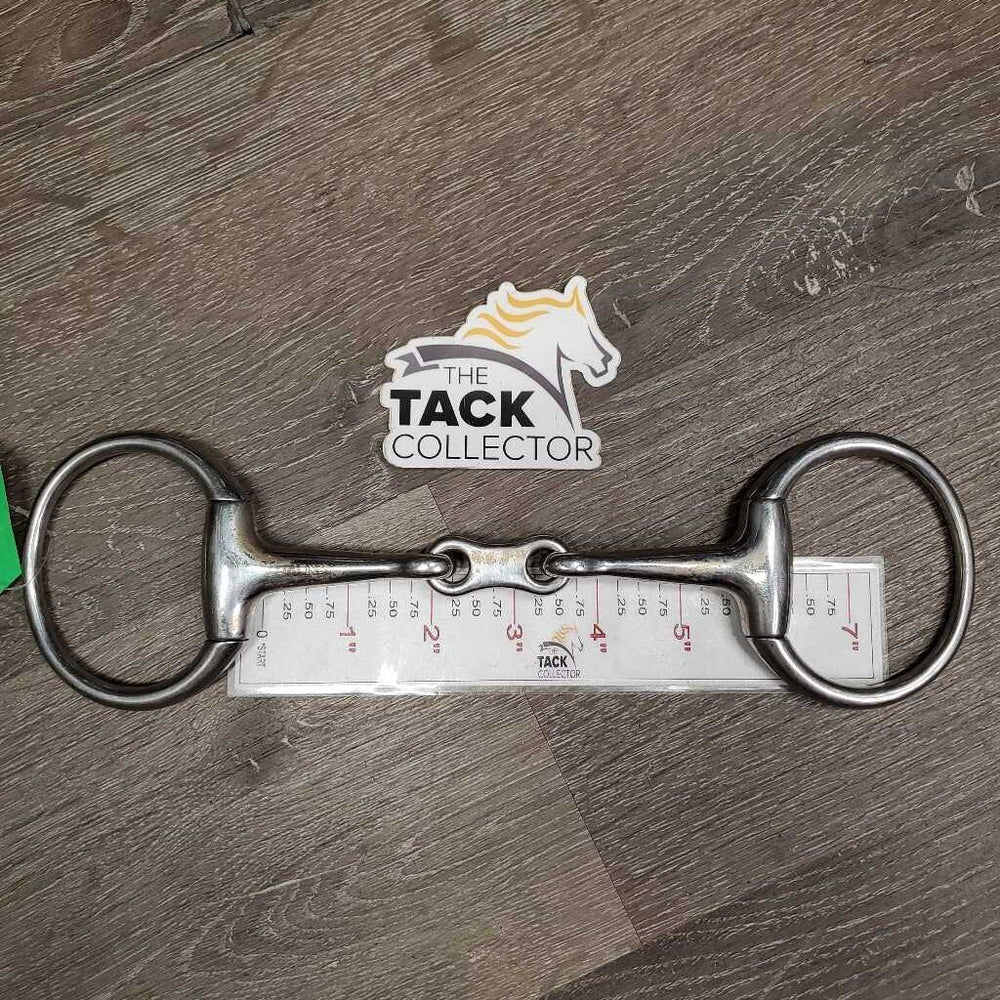 Med Eggbutt French Link Bit, flat center bar *vgc, clean, mnr scratches, stains & scuffs