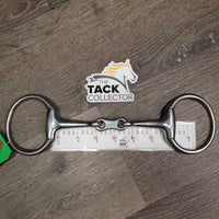 Med Eggbutt French Link Bit, flat center bar *vgc, clean, mnr scratches, stains & scuffs
