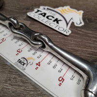 Med Eggbutt French Link Bit, flat center bar *vgc, clean, mnr scratches, stains & scuffs
