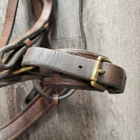 Rsd Padded Monocrown Dressage Bridle, Crank, Bling, Soft Rubber Reins *NO Flash, gc, dirty & v.dirty, missing logo & bling, gunk
