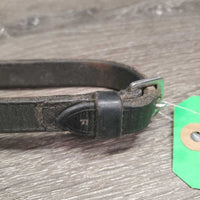 Thick Smooth Rubber Reins, buckles *gc, older, rubbed, creases, residue, mnr dirt
