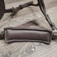 Rsd Padded Anatomical Monocrown Noseband ONLY, snap *like new/xc, loose keeper, mnr rubs & dirt/dust
