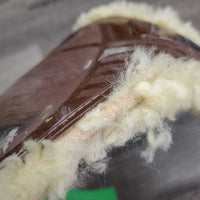 Hind Boots, Fleece lined, velcro *gc/fair, cracked, clean, mnr dirt, stains & scrapes, older, thin edge
