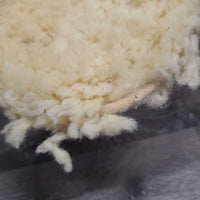 Hind Boots, Fleece lined, velcro *gc/fair, cracked, clean, mnr dirt, stains & scrapes, older, thin edge
