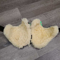 Hind Boots, Fleece lined, velcro *gc/fair, cracked, clean, mnr dirt, stains & scrapes, older, thin edge
