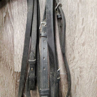 Thick Soft Dressage Double Bridle, Crank, Crown Buckle, Gem Browband *gc/vgc, older, dirty, residue, creases
